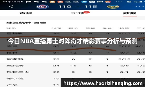 今日NBA直播勇士对阵奇才精彩赛事分析与预测